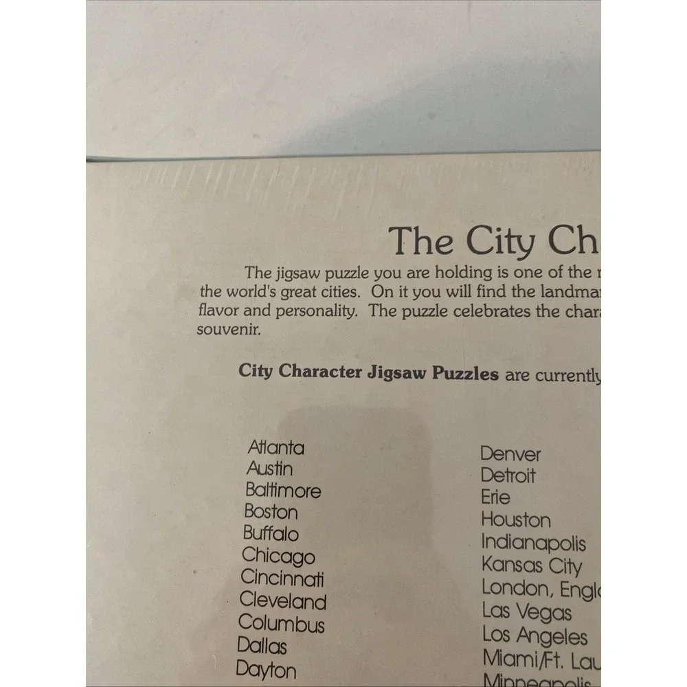City Of Cincinnati Ohio, USA 1988 Jigsaw Puzzle by Buffalo Games 504 Pieces-NEW